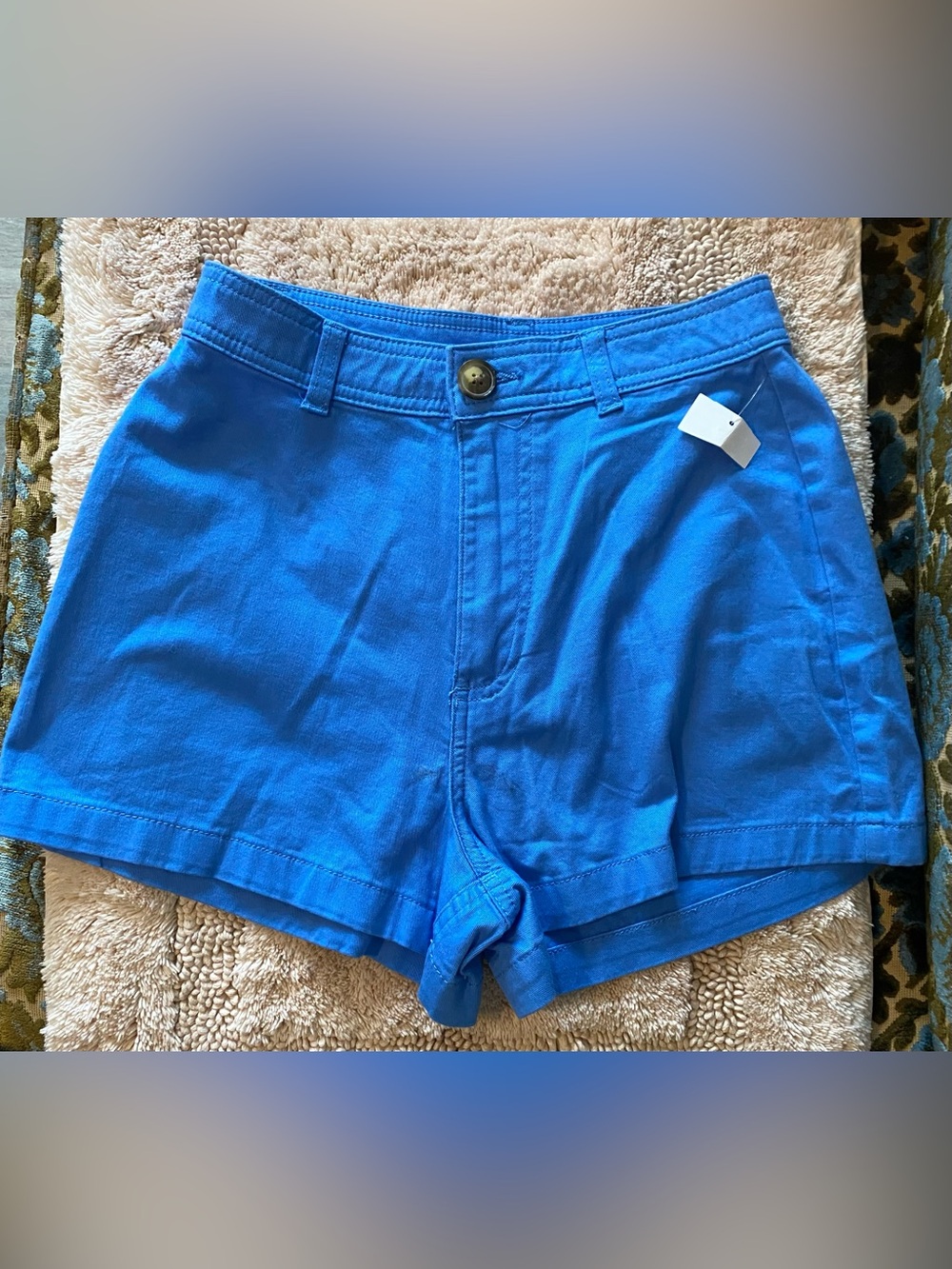 Billabong Blue High-Rise Cotton Shorts